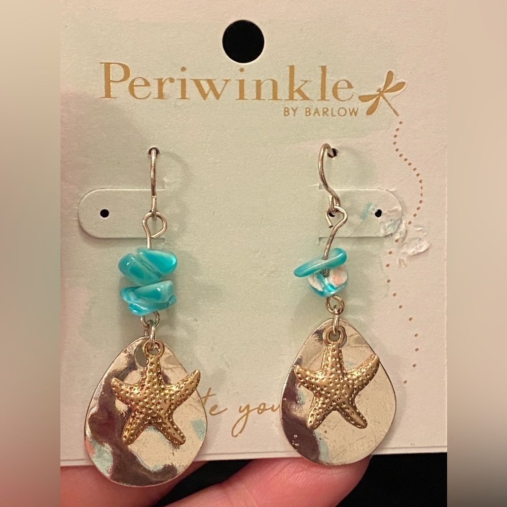🖤 Periwinkle by Barlow Starfish Island Vacation Earrings Tropical Beach